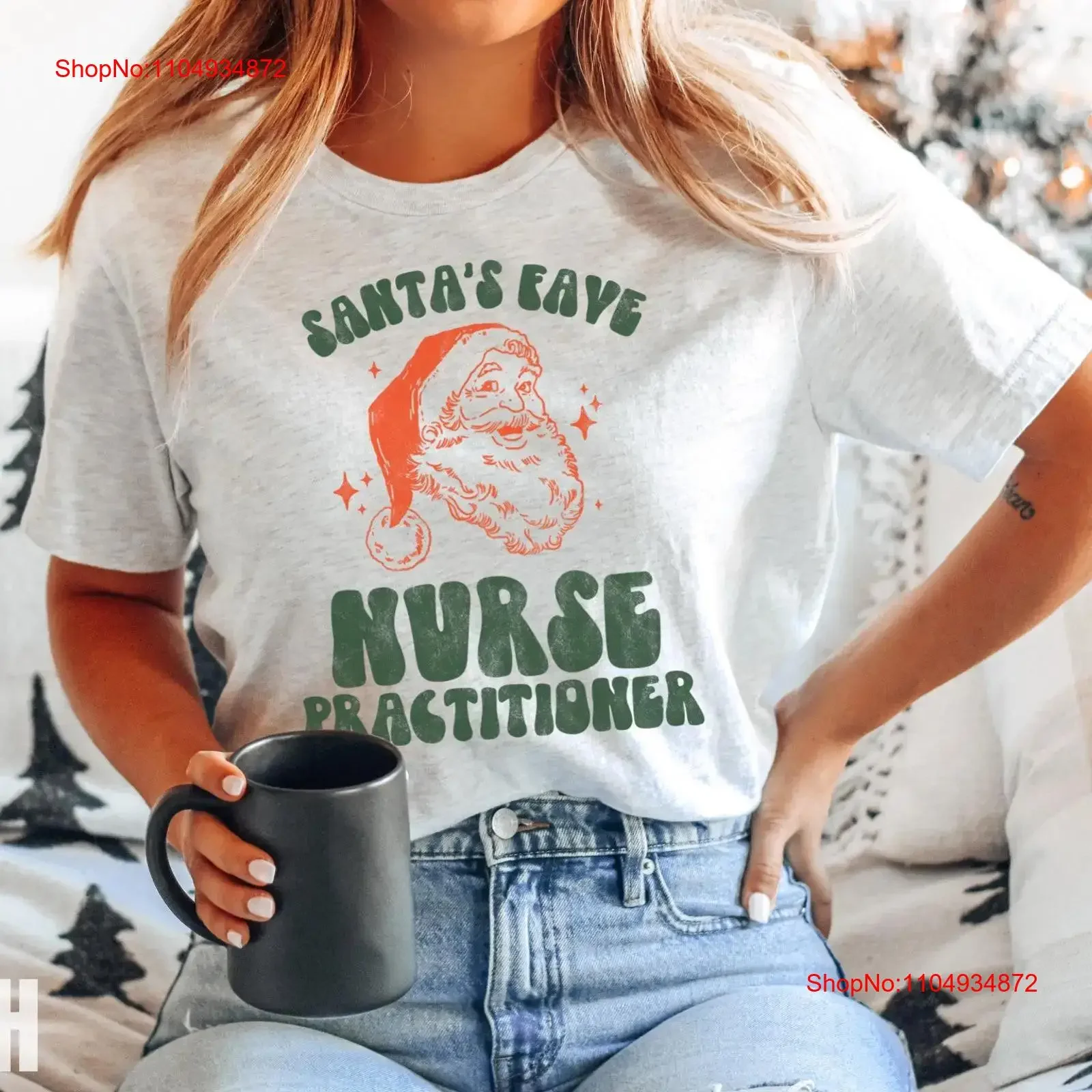 

Рождественская футболка медсестры, практика, Санты, любимые выпускные, NP, винтажная стильная модная универсальная уличная одежда