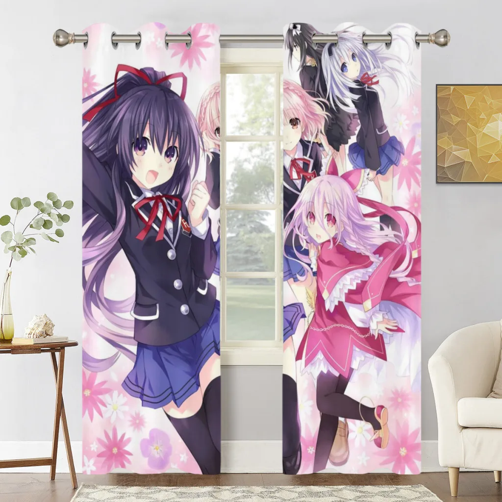 

Date a Live Shading Curtains for Living Room Decoration Window Curtain 2 PC