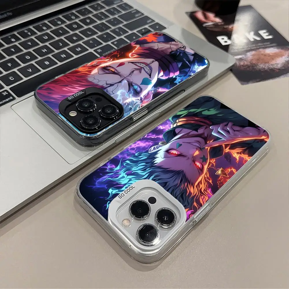 

Чехол для мобильного телефона Hunter Hisoka для iPhone 17, 16, 15, 14, 13, 12, 11 X XR XS 8 7 Pro Max Plus, полупрозрачный цветной защитный роскошный чехол
