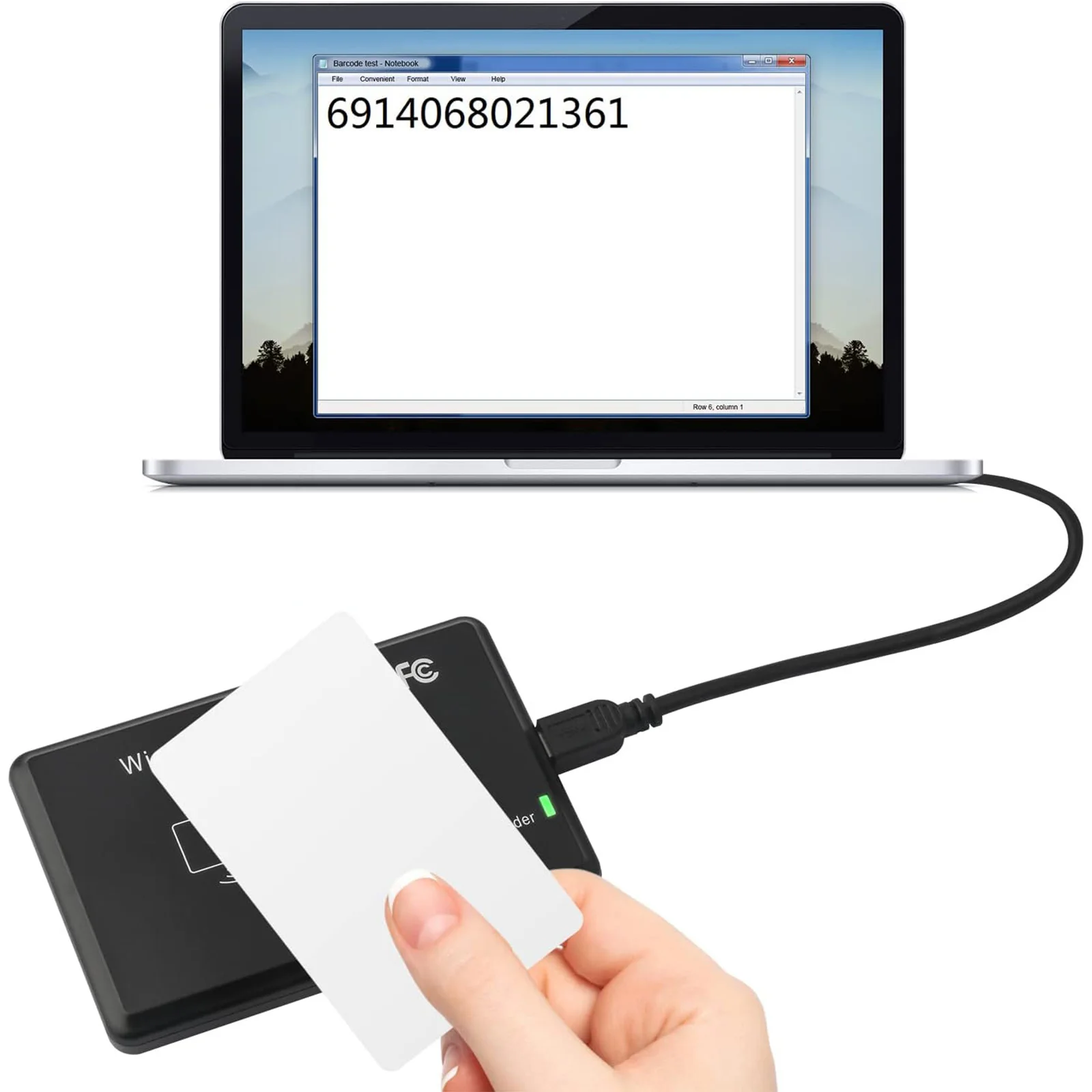 Contactless IC Card Reader Writer 13.56MHz RFID IC Card Reader with USB Interface Compatible for Windows Linux MacOS