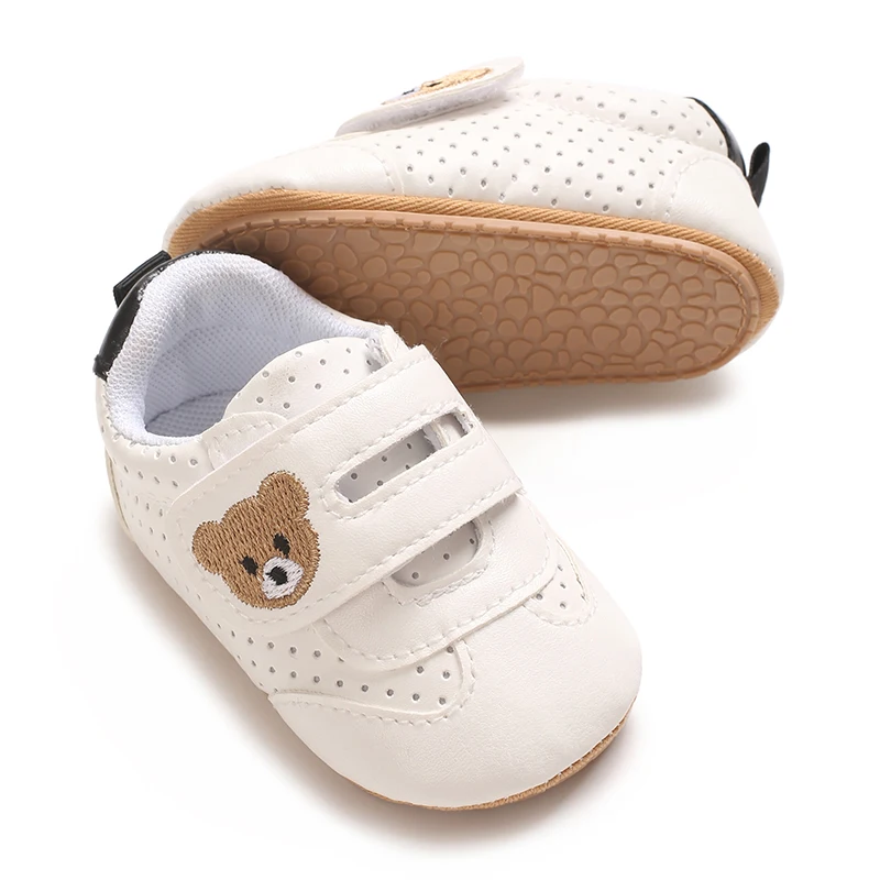 Frühling und Herbst Niedliche Bärenmuster Sportschuhe 0-12 Monate Baby Weiche Sohle Rutschfeste Sneaker – Detail 16