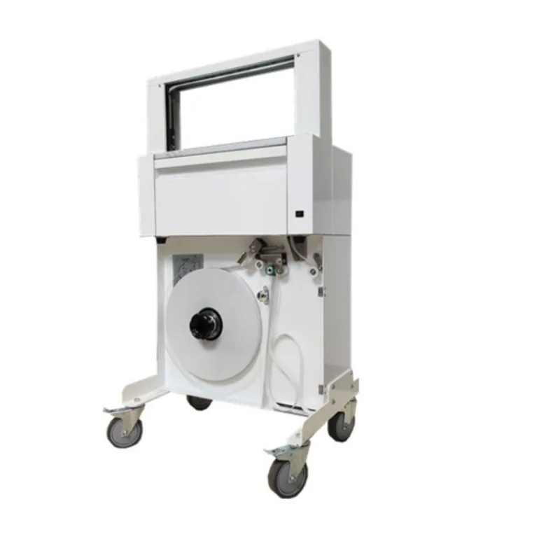 

Electric Automatic Carton Strapping Machine for Food Beverage Apparel Commodity Cans Paper Tape Strap for Box Bag Pouch 220V