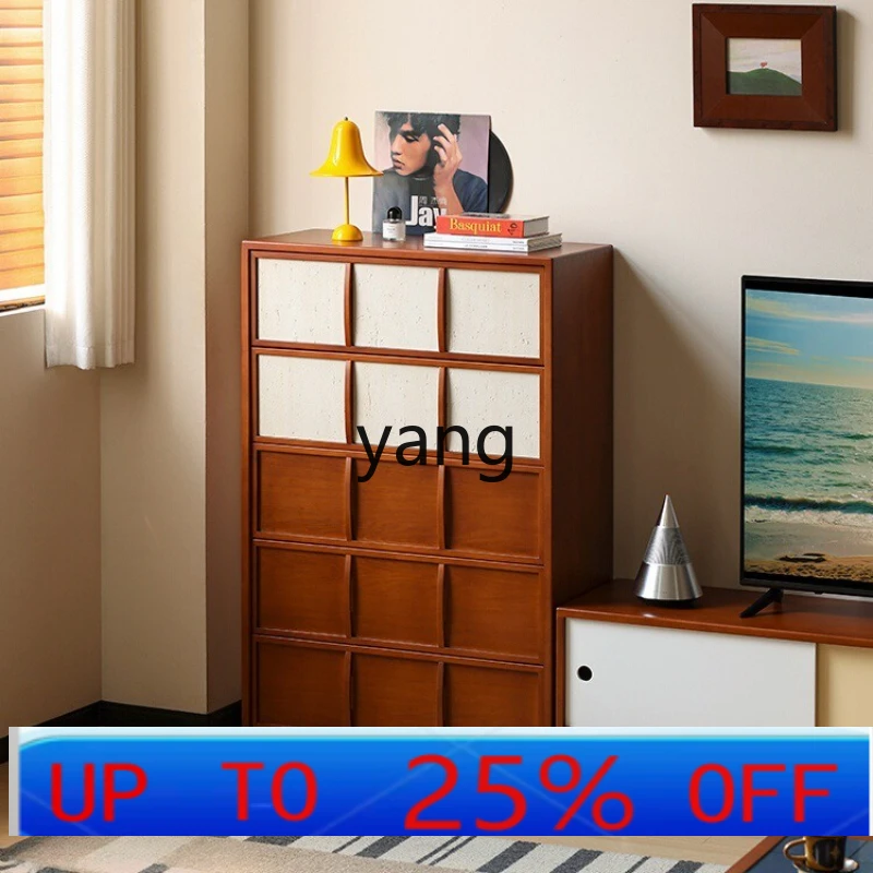 

LH medieval solid wood chest of drawers household small apartment storage living room bedroom floor cabinet