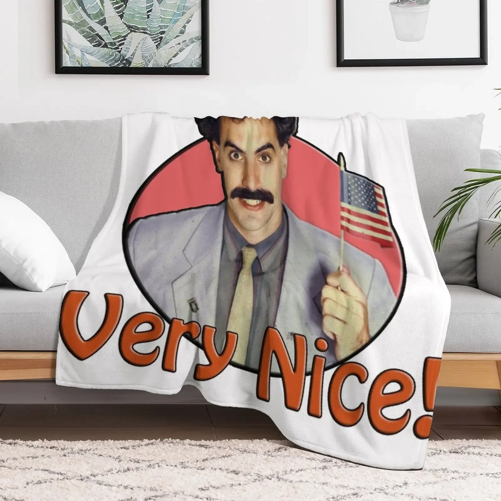 Borat, Very Nice! Throw Blanket Blankets Sofas Of Decoration Flannel Luxury Brand Bed covers Blankets