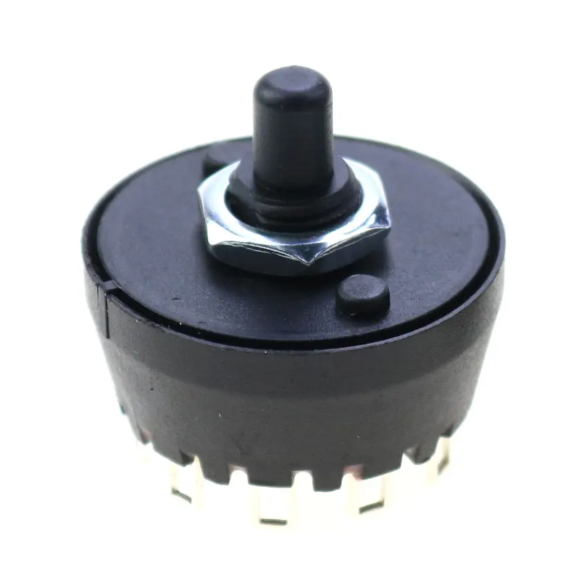 Cltgxdd 1PCS High Temperature Resistant Rotary Gear Switch With Cap 2 3 4 5 6 7 8 10 Pin Band Knob Switch Of Juicer Mixer