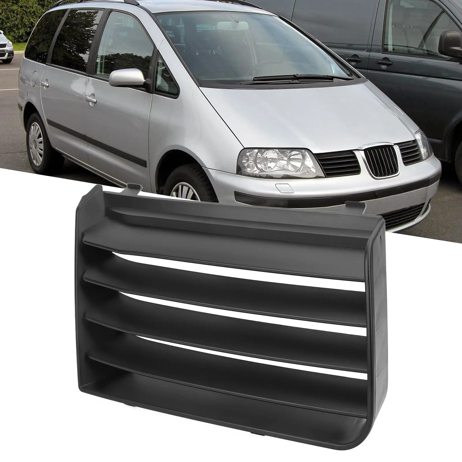 Front Bumper Upper Grill Right 7M785365401C for SEAT Alhambra 7M 2000 2001 2002 2003 2004 2005 2006 2007 2008 2009 2010 ABS