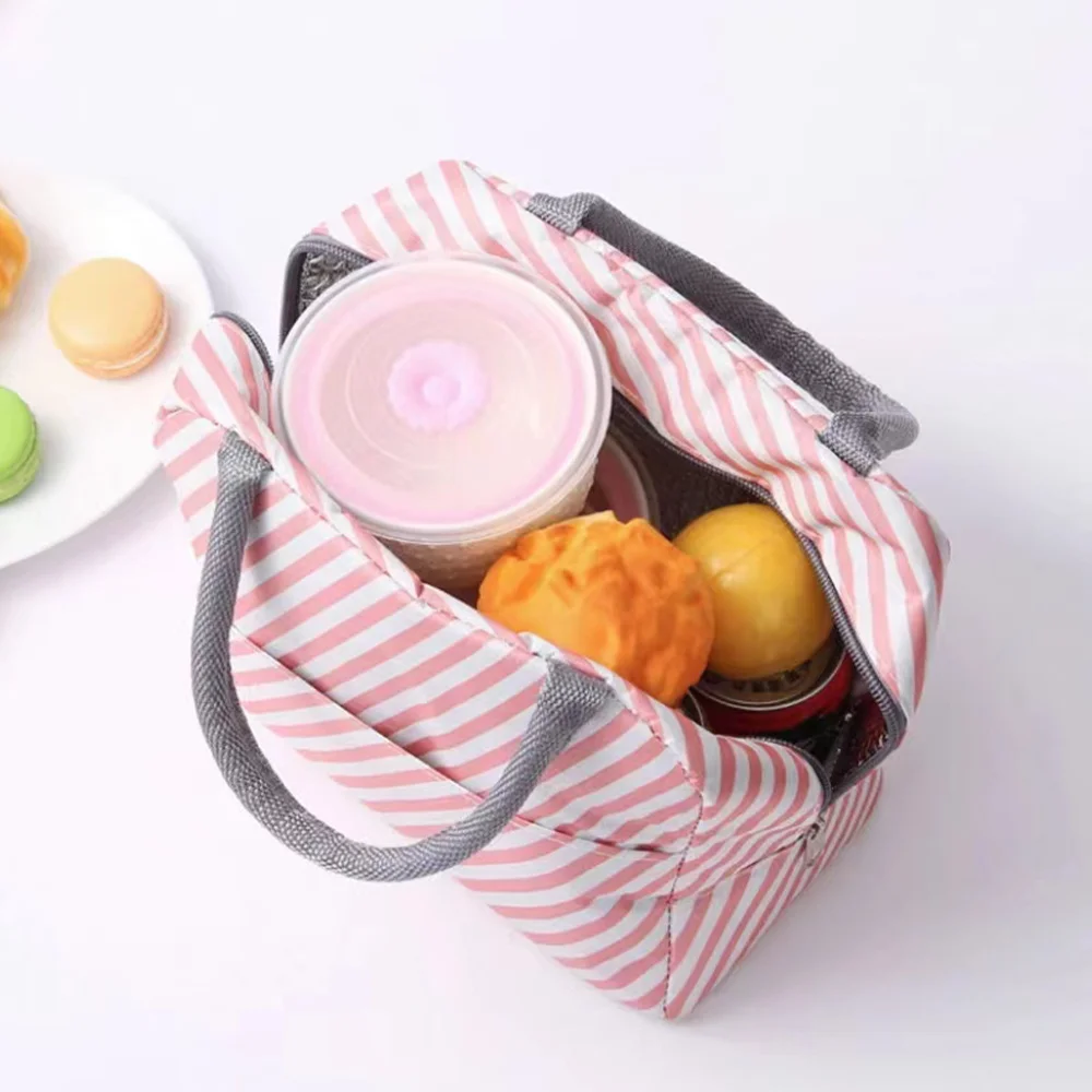 Portable Lunch Bag Waterproof Thermal Insulated Lunch Box Bento Pouch Dinner Insulation Bag Student Thickened Cute Lunch Bag