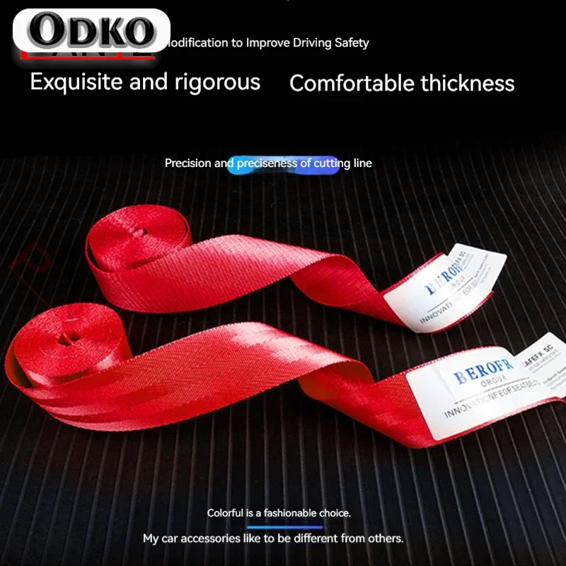 

3.6M Auto Car Seat Belt Seatbelt Webbing Lap Retractable Safety Strap Universal 48MM Car Seat Conversion Car Accessories