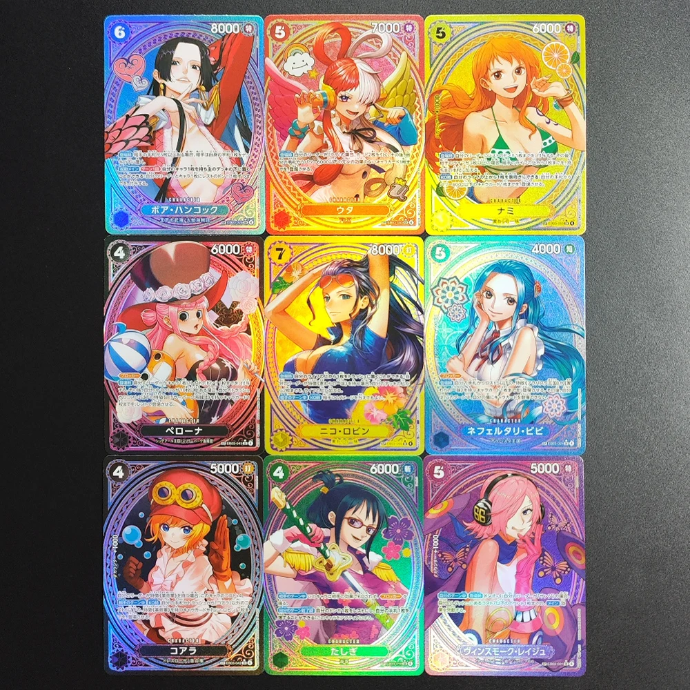 DIY Proxy OPCG Japanese One Piece Heroines Edition Boa Hancock Nami Robin Uta Tashigi Vivi Reiju Koala EB03 Anime Flash Card Toy