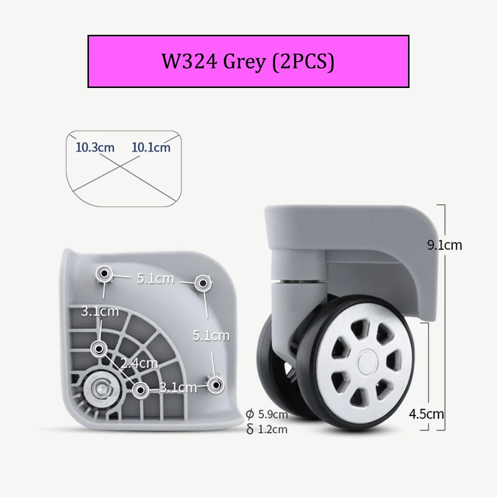 W324 Trolley Suitcase Universal Wheel Suitcase Accessories Wheels Luggage Password Box Reinforcement Replacement Rollers Parts