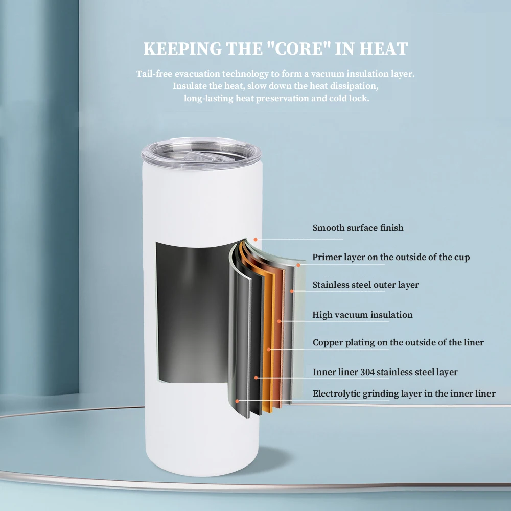 ماء 4/8/10 قطعة التسامي الحراري 600 مللي بهلوان زجاجة معزولة بيضاء مع القش وغطاء كوب حراري من الفولاذ المقاوم للصدأ أكواب ذاتية الصنع #5