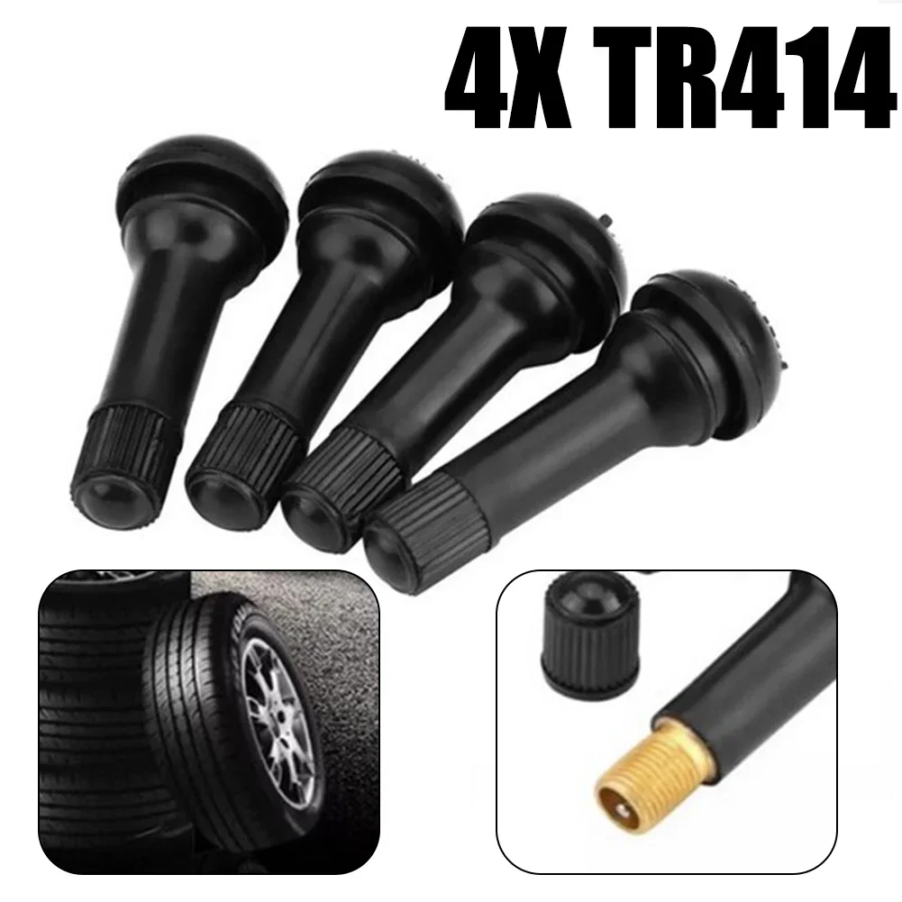 

4X TR414 Car Wheel Tyre Tubeless Tire Tyre Valve Snap-in Stems Dust Caps Aluminum Alloy Valve Stem Tires Parts Wholesale