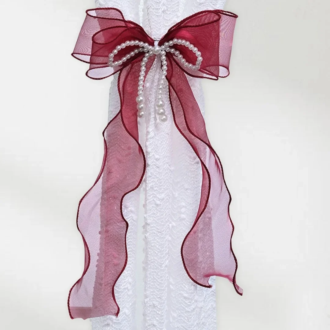 Window Curtains Binding Rope ， Curtain Bow Ties Tiebacks ，White Window Curtains Straps Bag Decoration Decor Accessories