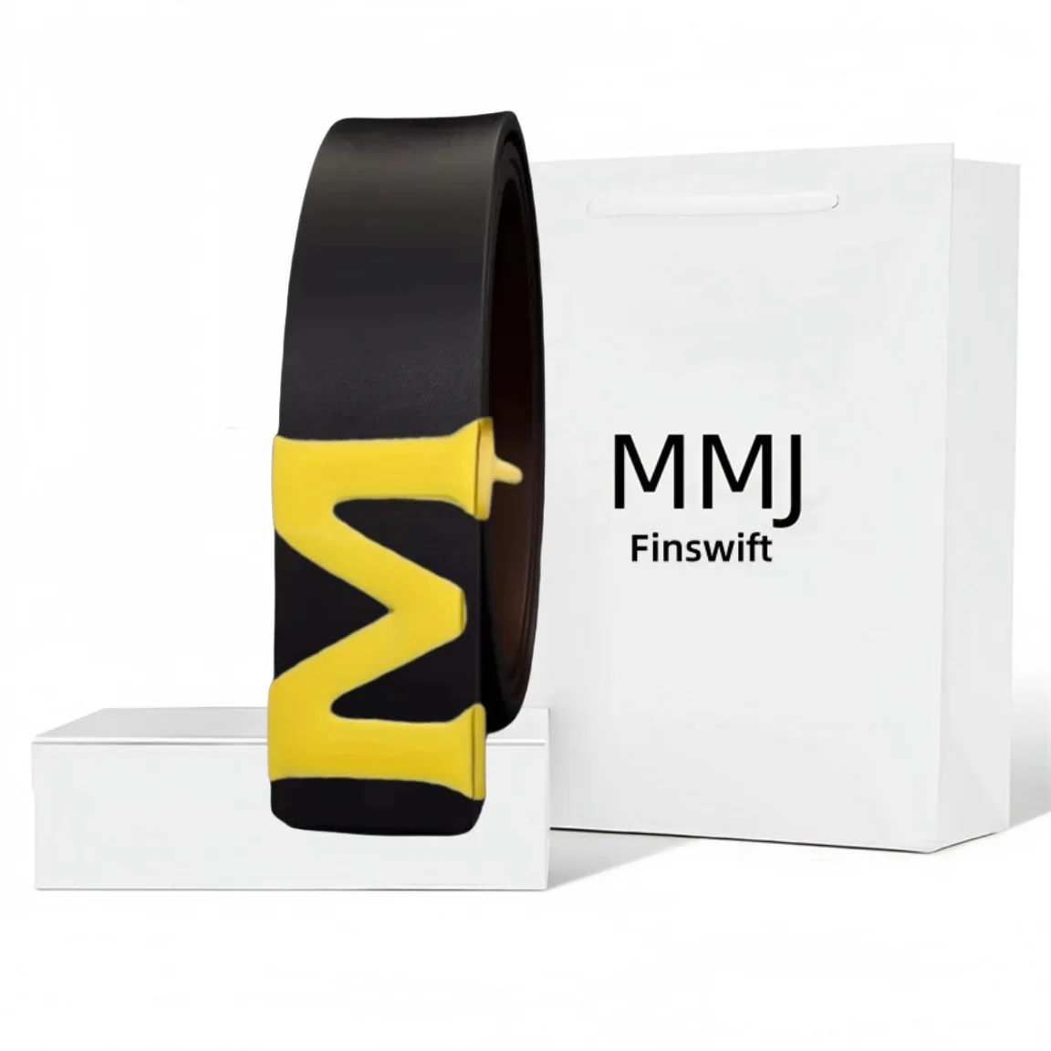 ​ ​ حزام جلد البقر عالي الجودة للرجال بإبزيم ناعم - حزام عصري كاجوال للشباب والطلاب، حزام خصر جلدي متين