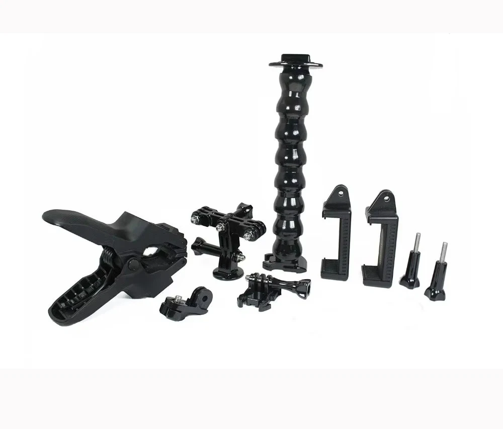 

Настройка с зажимом для двойного устройства для потоковой передачи или видеозаписи с двумя телефонами Gopro, держателем для iPhone