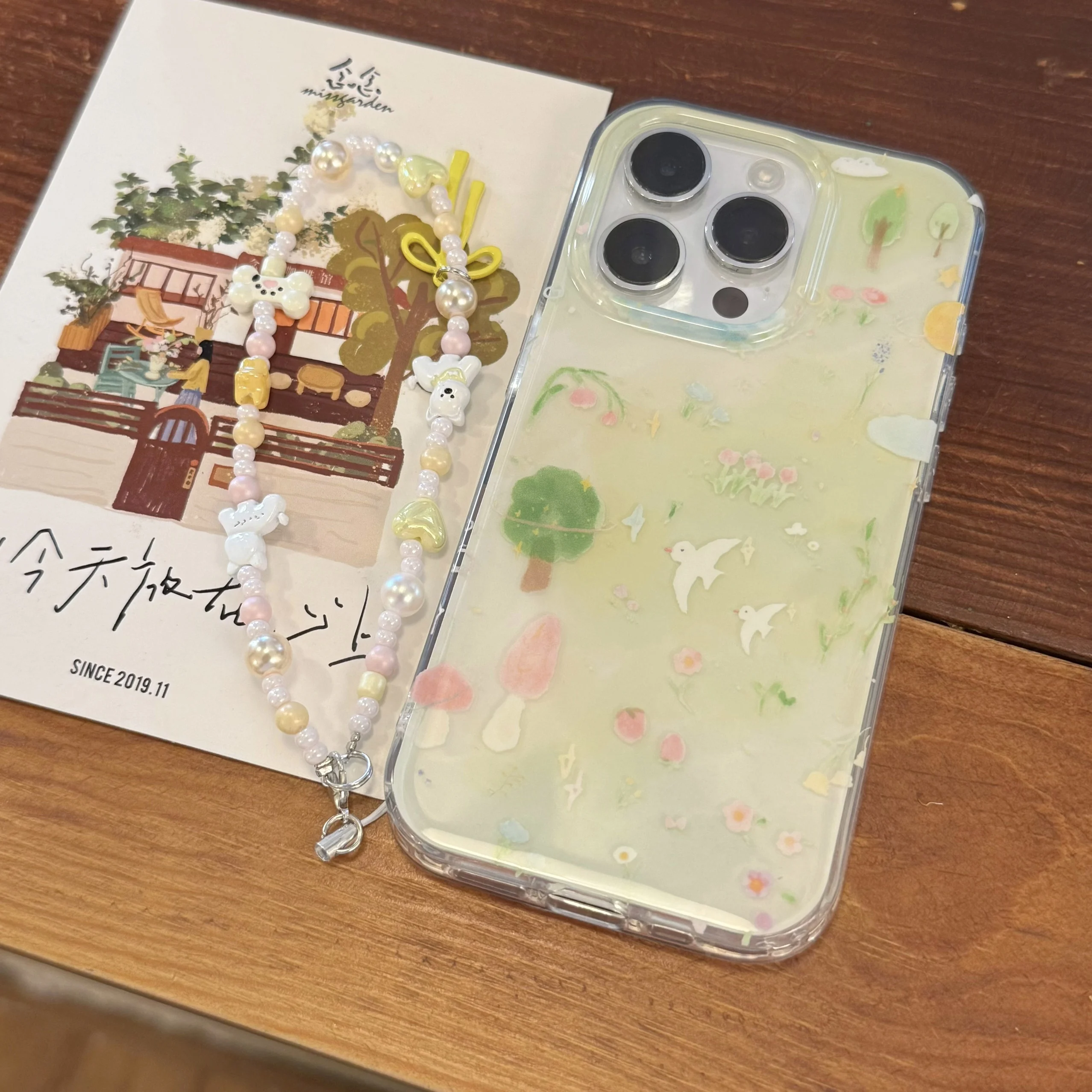 Чехол для телефона с милыми животными и птицами для Iphone 15 Pro 16 Pro Max 13 14 15 16 Pro Max 13 Pro Max, чехол-браслет Fundas