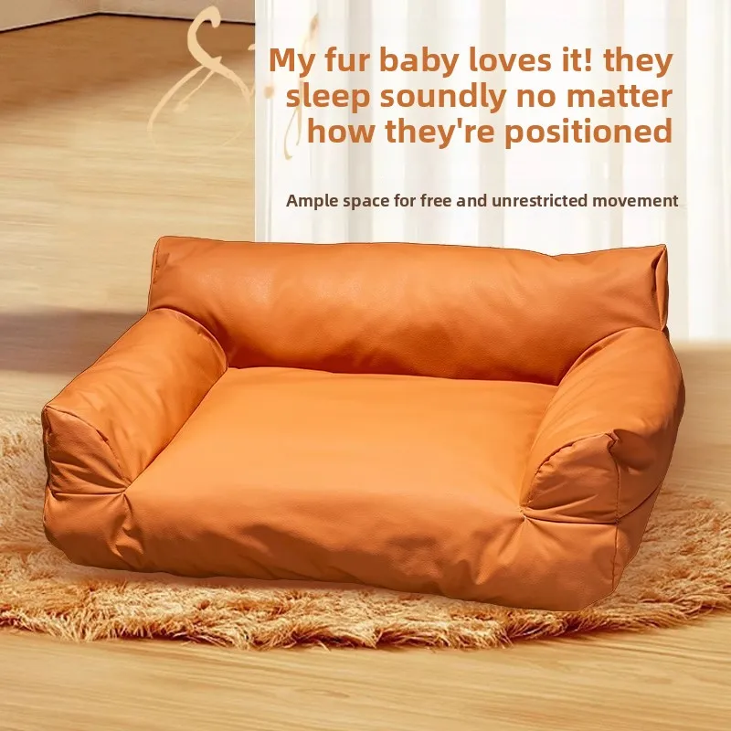 Waterproof Sofa-Shaped Pet Bed Cats Small Dogs All-Season Indoor Sleeping Cushion M To Xxl Size Options