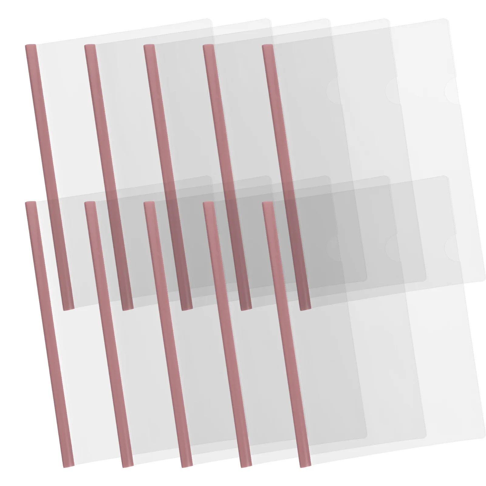 

10pcs Transparent Report Covers With Sliding Bar A4 Document Folders File Organizer For Office School Clear Resume Portfolio