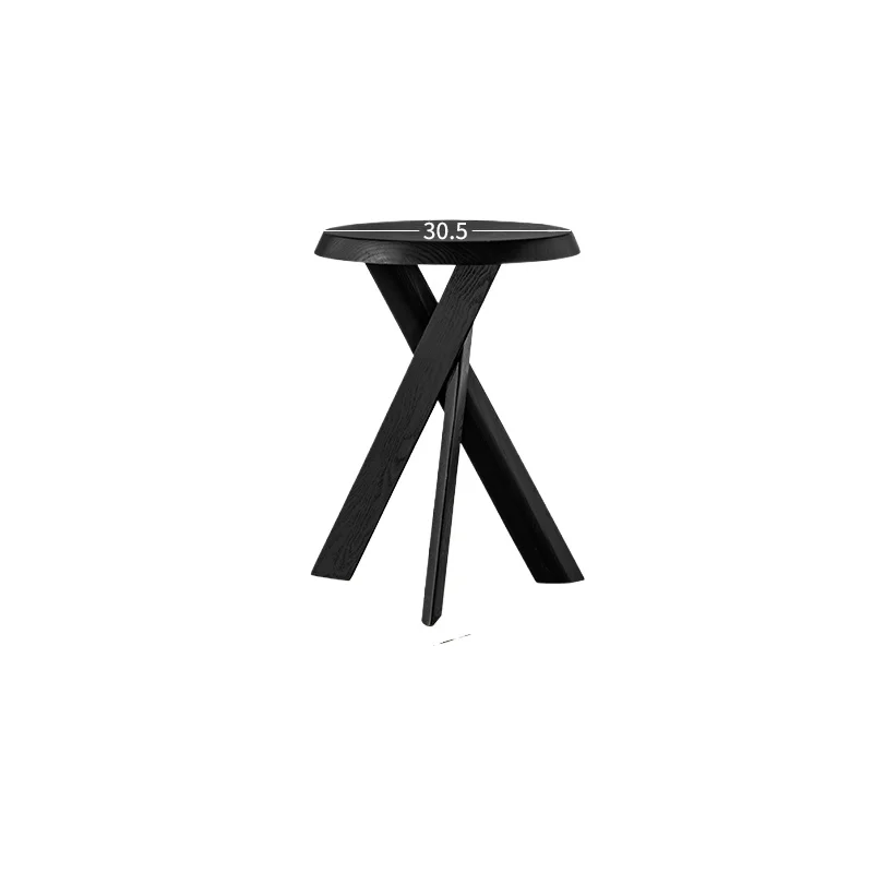 

Solid wood coffee table simple modern small round stool bedroom living room home bedside table