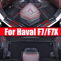 Leather Car floor mats for Haval F7 F7X 2019 2020 2021 2022 2023 Custom Mat Auto foot Pads Automobile Carpet Covers