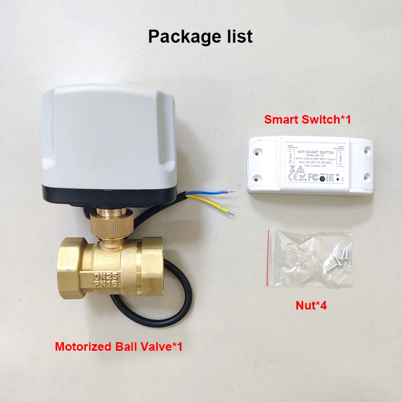 Tuya WiFi Smart Waterproof Motorized Ball Valve IP65 Timing Water Smart Switch with Smart Life Alexa Alice Google Home AC220V