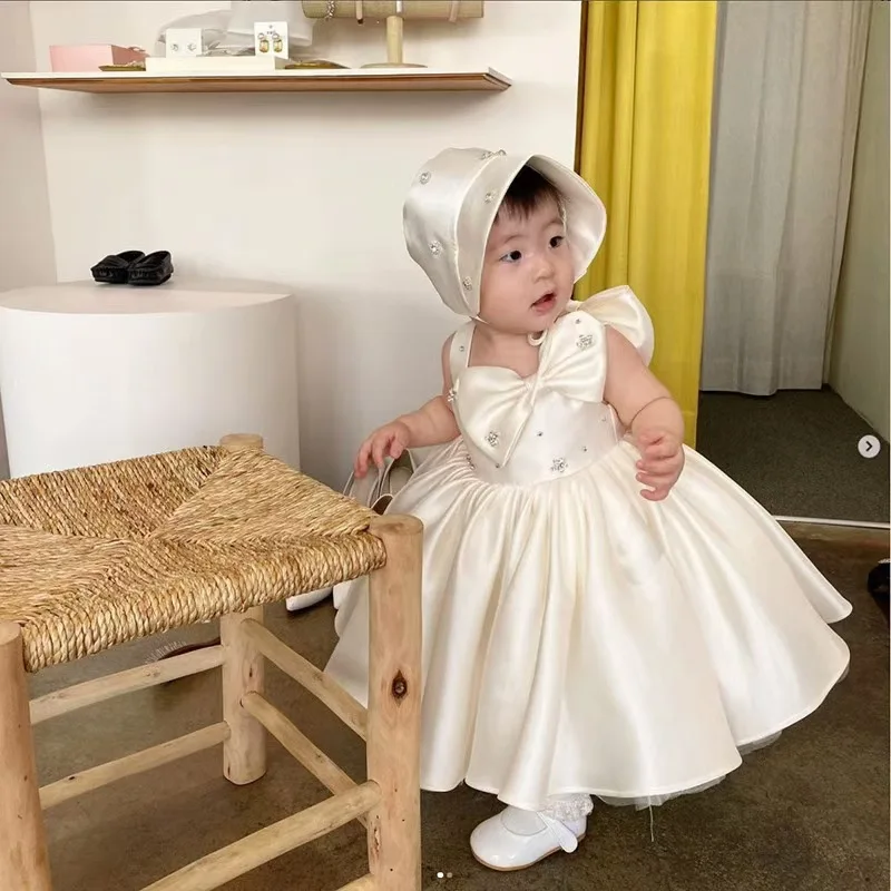 

Children One Year Old Dress Hat 2026 New Girls Versatile Ear Protection Hat Temperament Stain Girls Hats
