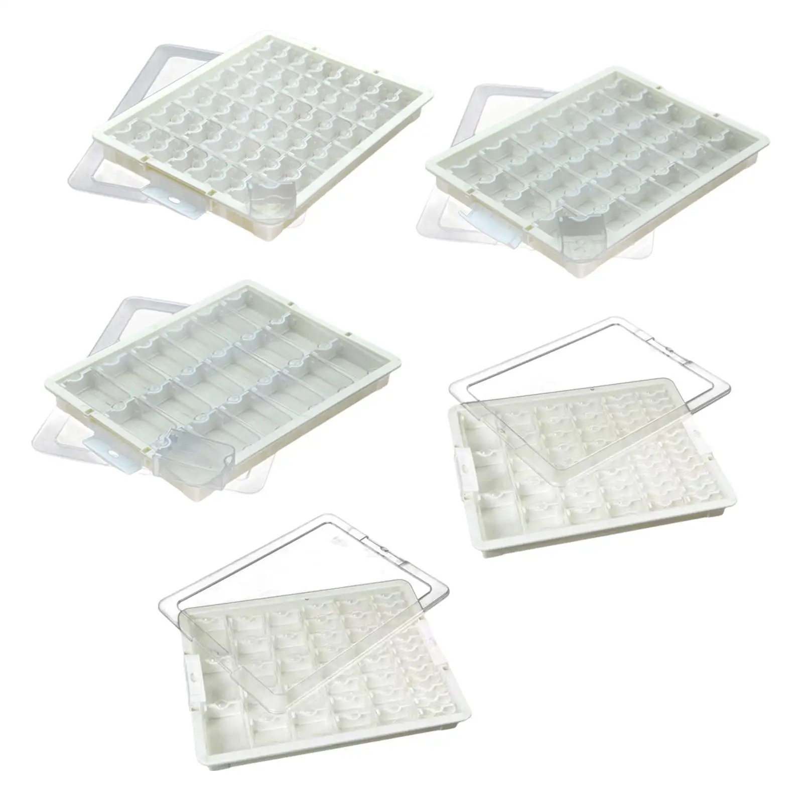 Bead Storage Box Container Versatile Clear Bead Organizer Box Stackable for Tackle Earring, Nail Arts and Crafts Small Items
