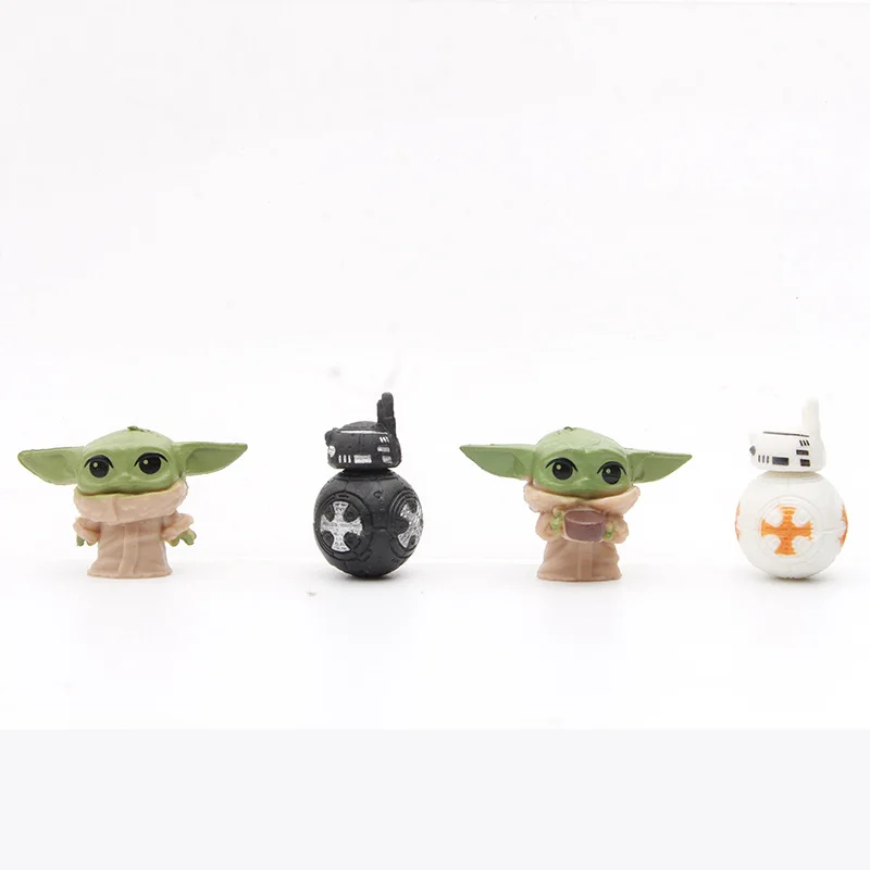 14-16個/セット ダース・ベイダー マンダロリアン ディナージン ベイビーヨーダ スカイウォーカー R2-D2 C-3PO BB-8 アクションフィギュア 映画 漫画 PVCモデル