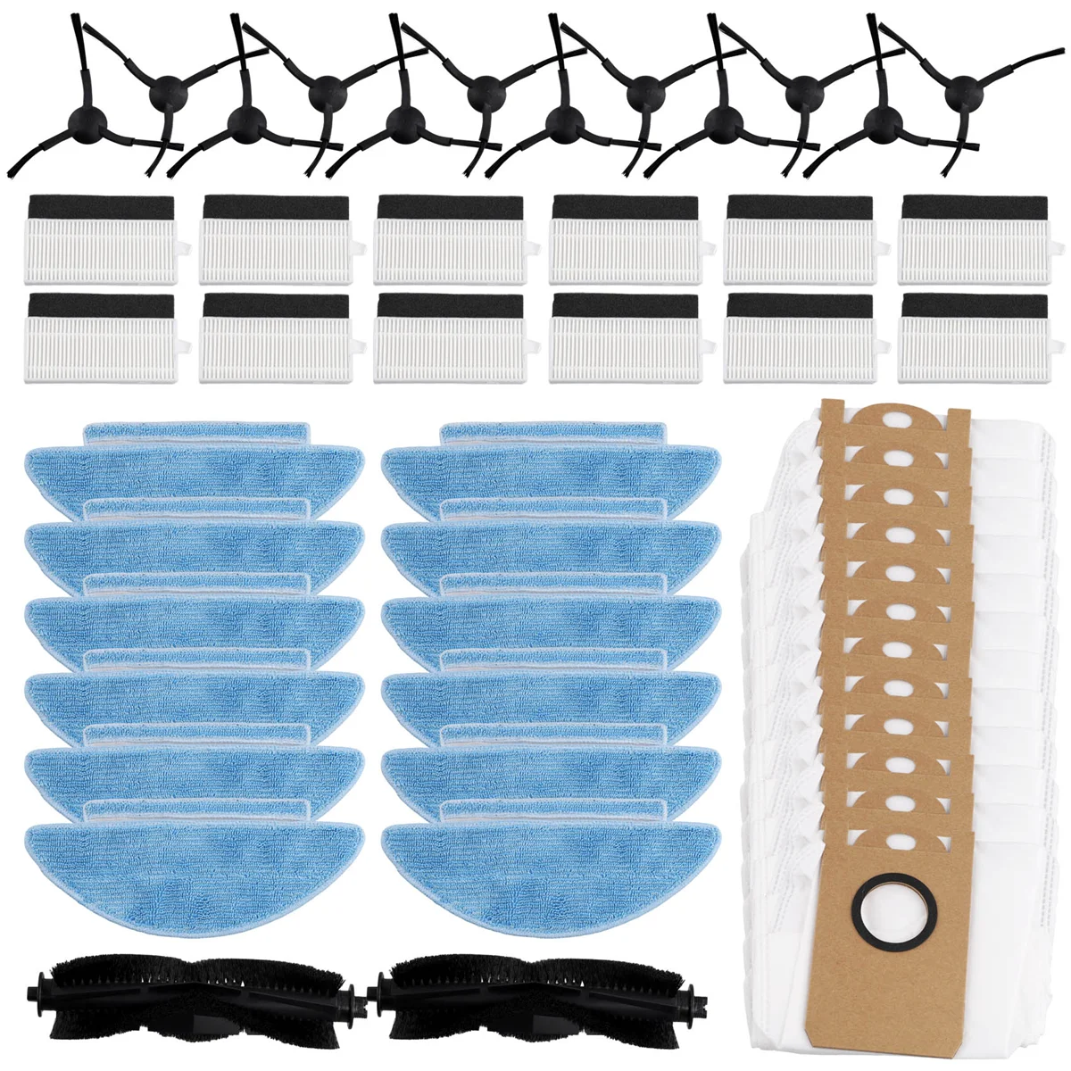 FNJK-สําหรับ ILife T10s/Aonus I8 หุ่นยนต์สูญญากาศเปลี่ยนหลัก Roller แปรงด้านข้าง HEPA FILTER Mop ผ้าฝุ่นกระเป๋าอุปกรณ์เสริม