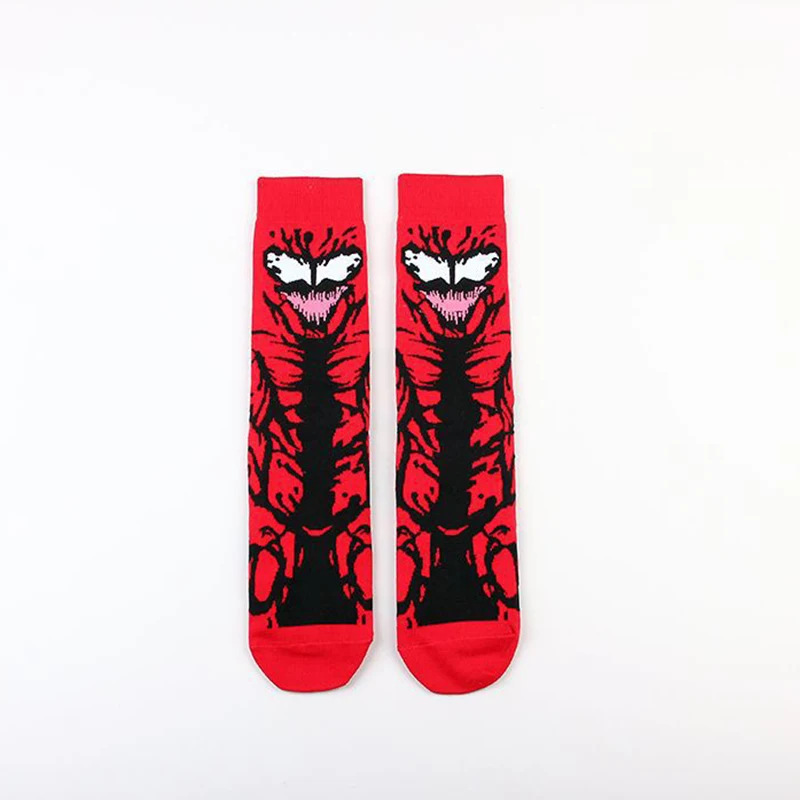 2 Pairs of Men\'s Fashionable and Trendy Cartoon Anime Pattern Crew Socks Comfortable And Soft Outdoor Sports Pressure Socks