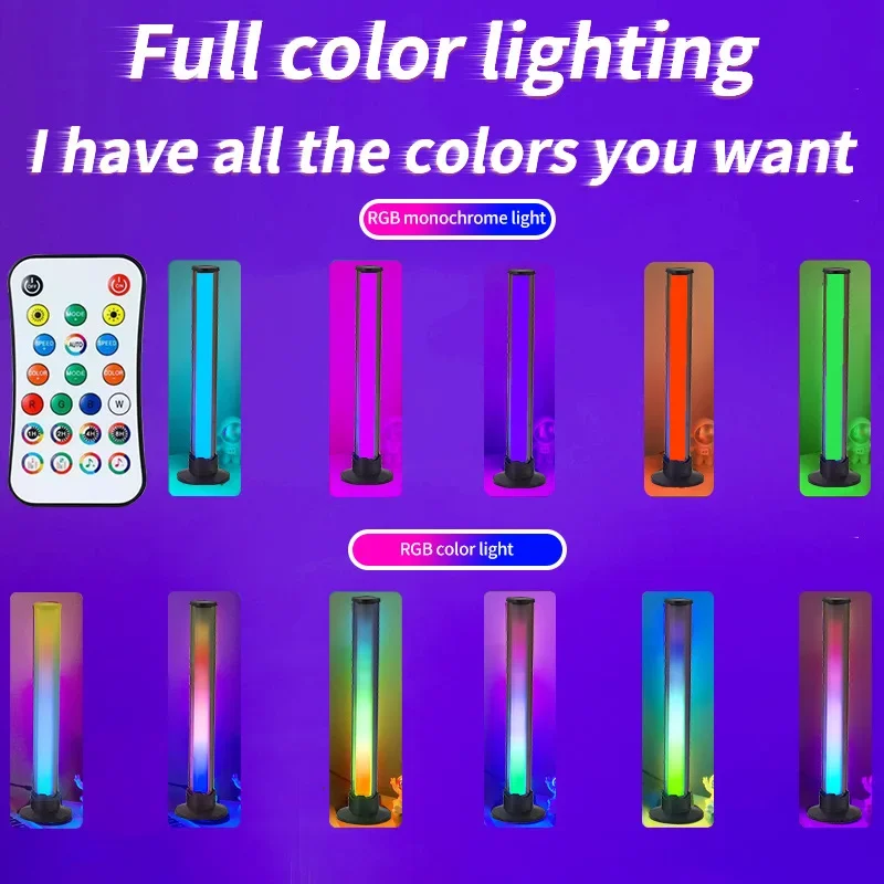 Nuovo RGB desktop illusion atmosphere light music rhythm table light, telecomando intelligent app computer esports pickup light