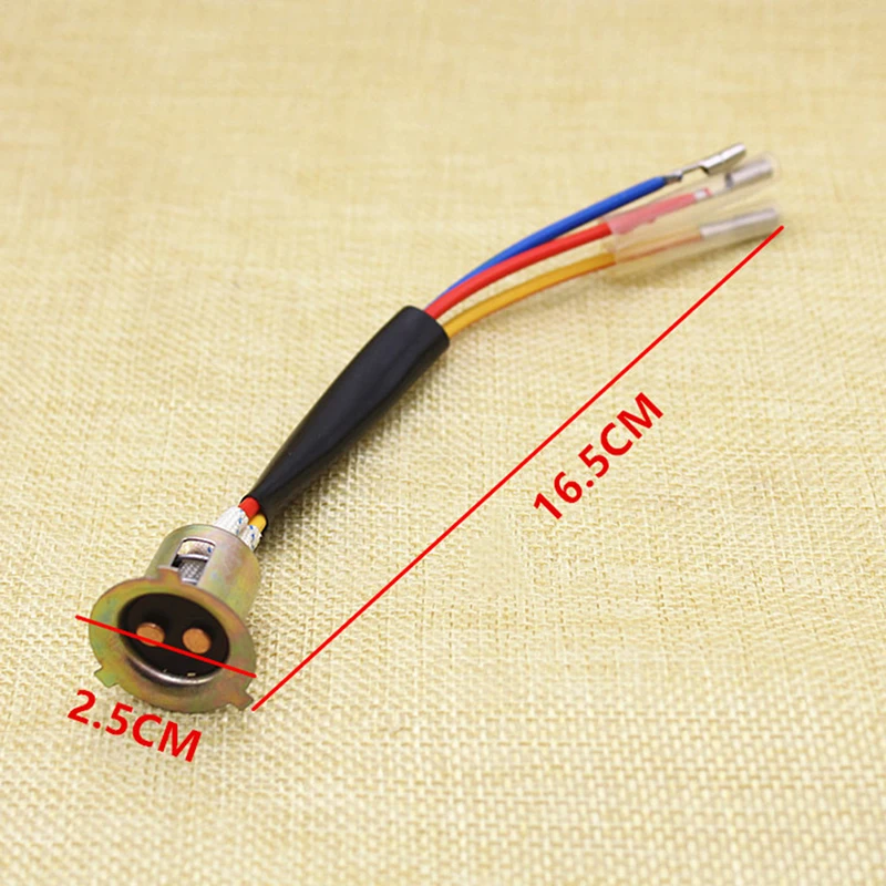 1PC Headlight Bulb Socket Lamp Holder Ignitor Wire Motorcycle Electric Vehicle Single Claw Headlight Lamp Holder Accessories