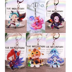 Game LOL Star Guardian Ahri Jinx Luxanna Crownguard Teemo Xayah Soraka Kaisa Lulu Keychain Accessories Cosplay Cartoon Badge