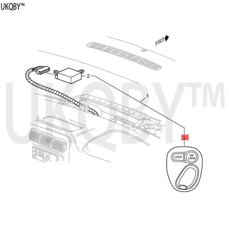 Remote door lock transmitter 9002395 15100811