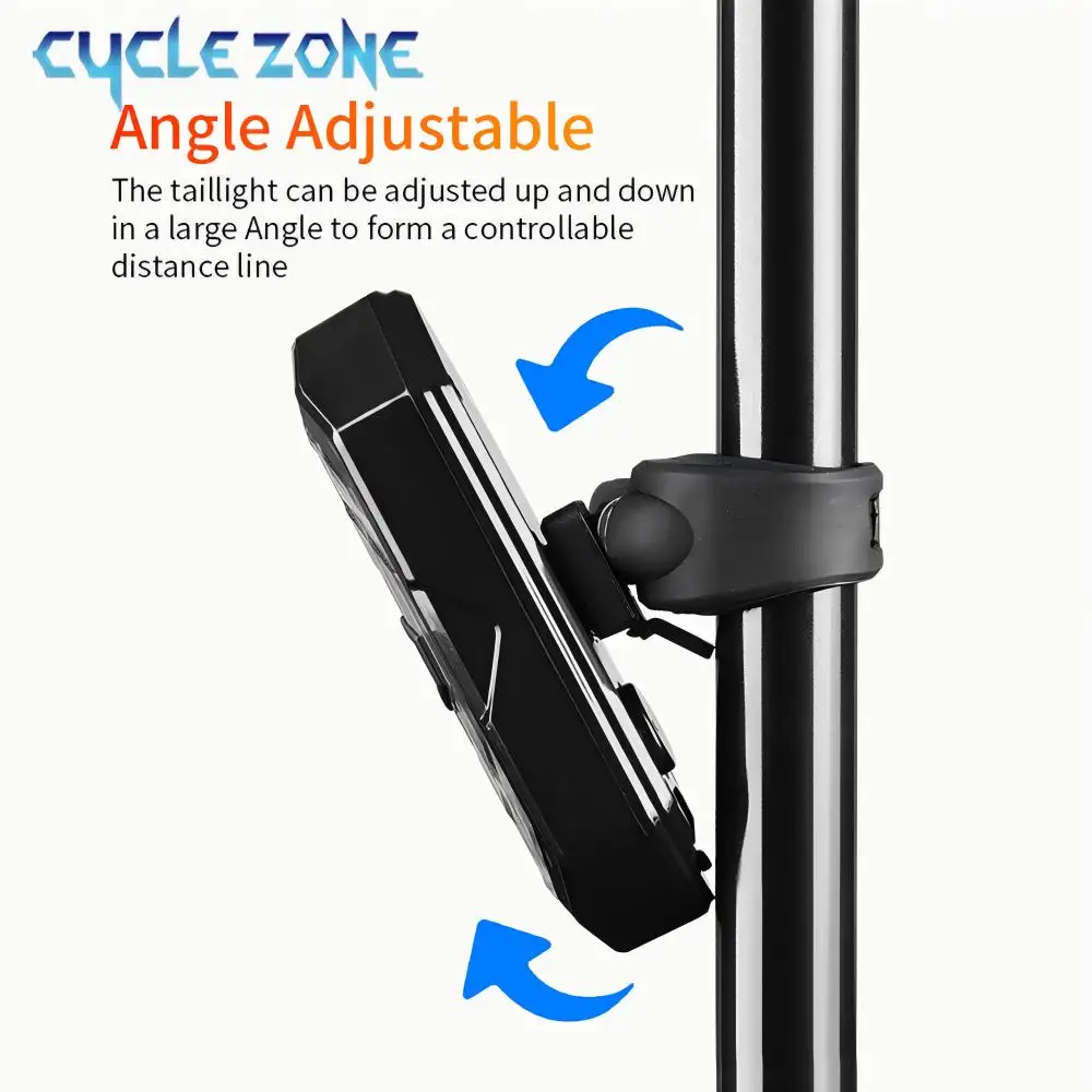 Bicycle Tail Light Bike Turn Signal Rear Lights Rechargeable Cycling Wireless Remote Control Taillight LED Safety Warning Lamp image 5