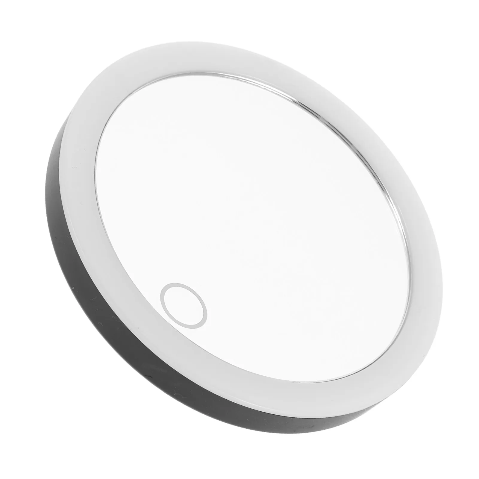 

Светодиодное зеркало для макияжа с 10-кратным увеличением, перезаряжаемое, на тройных присосках, портативное, с подсветкой, для путешествий, компактное, для ванной комнаты