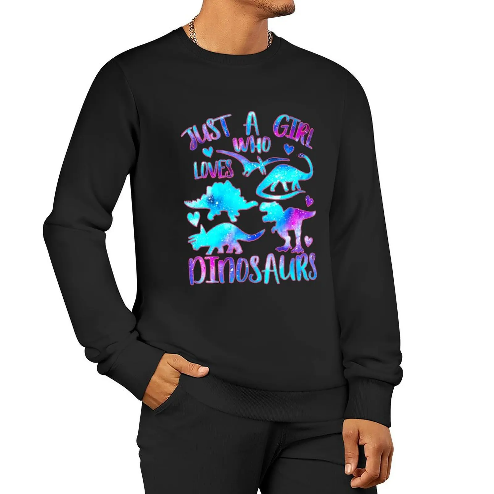 

Just A Girl Who Loves Dinosaurs - Dinosaur Theme Teen Girls Pullover Hoodie blouse graphic sweatshirts