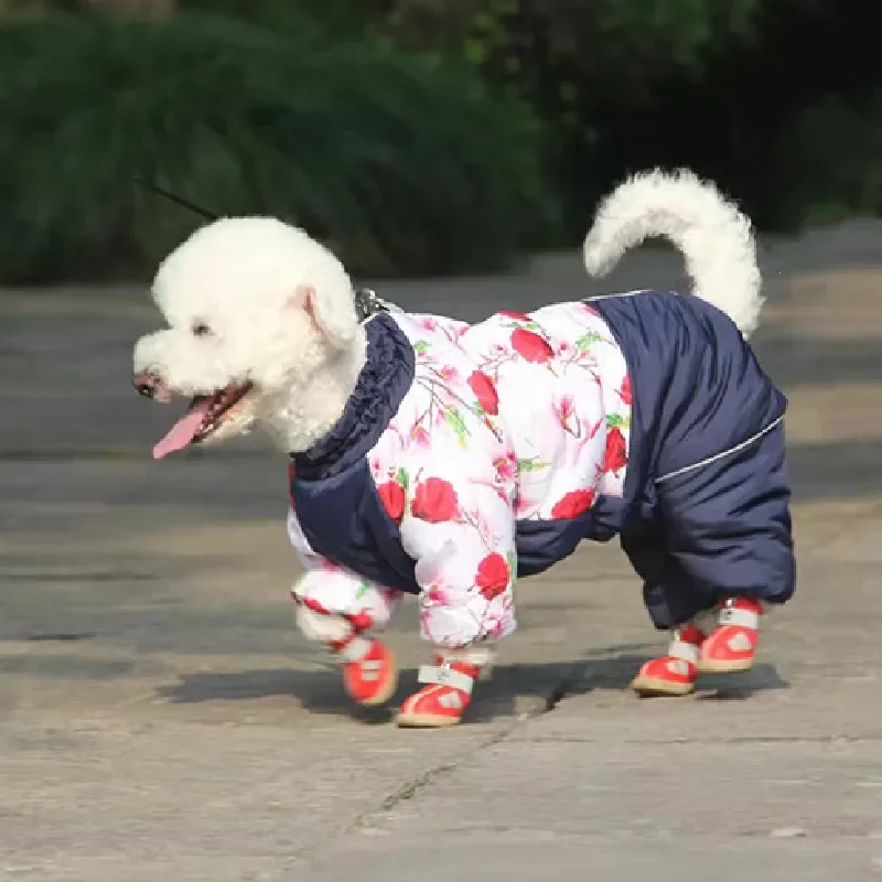 Winter Boy Dog Clothes Jumpsuit Girl Dog Clothing Warm Pet Coat Outfit Garment Yorkie Pomeranian Poodle Bichon Schnauzer Costume