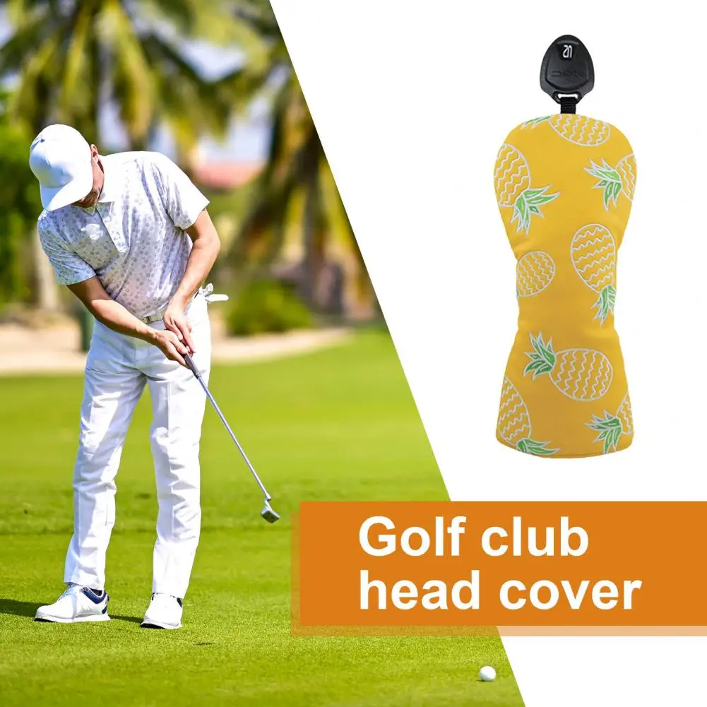 Golf Club Cover for Stylish Players Stylish Pineapple Print Golf Club Covers for Driver Putter Faux Leather Head for Golfer\'s