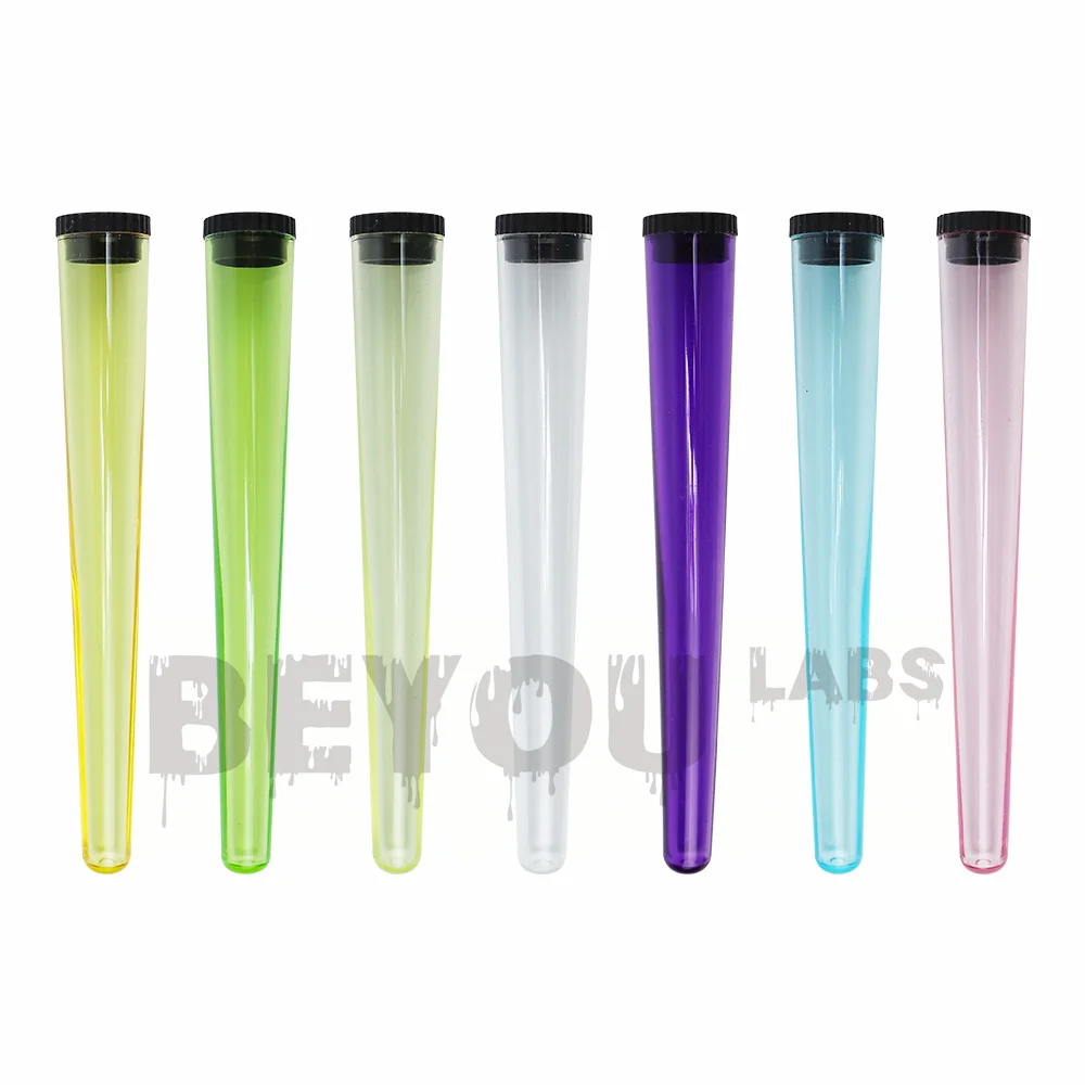 100PCS Plastic Tube with Lid 120MM Waterproof Airtight Container Tobacco Accessories Smellproof Roll Jar King Size Rolled Holder