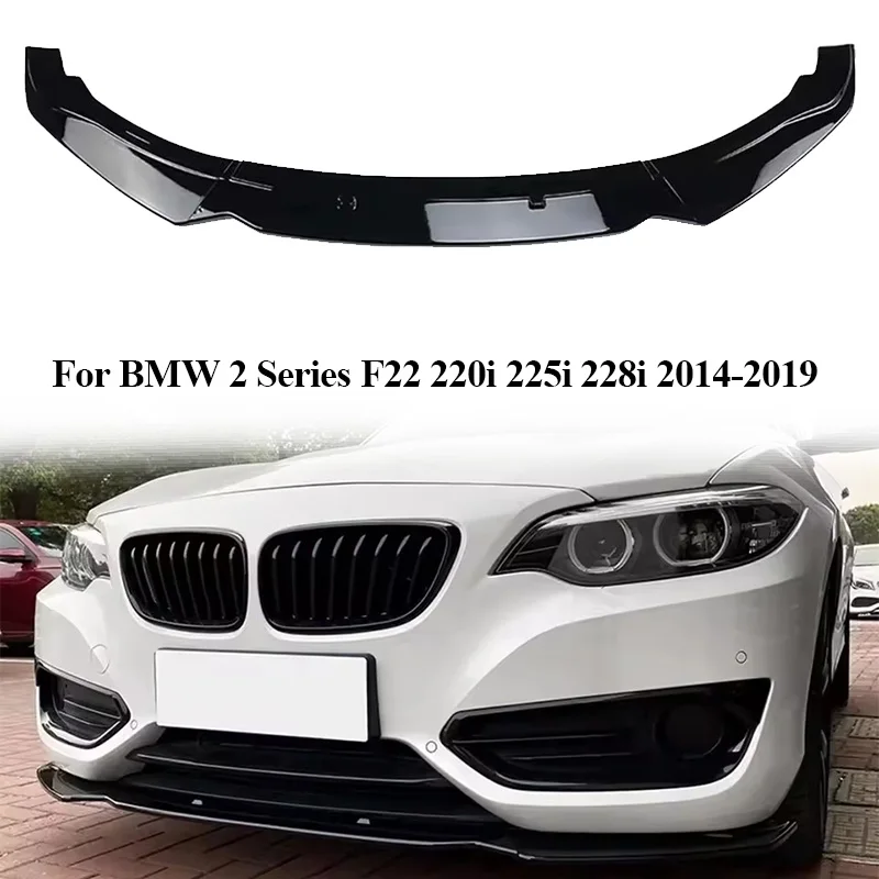 

Car Front Bumper Spoiler Lips For BMW F22 220i 225i 228i 2014 2015 2016 2017 2018 2019 Splitter Diffuser Body Kit Tuning 3PCS