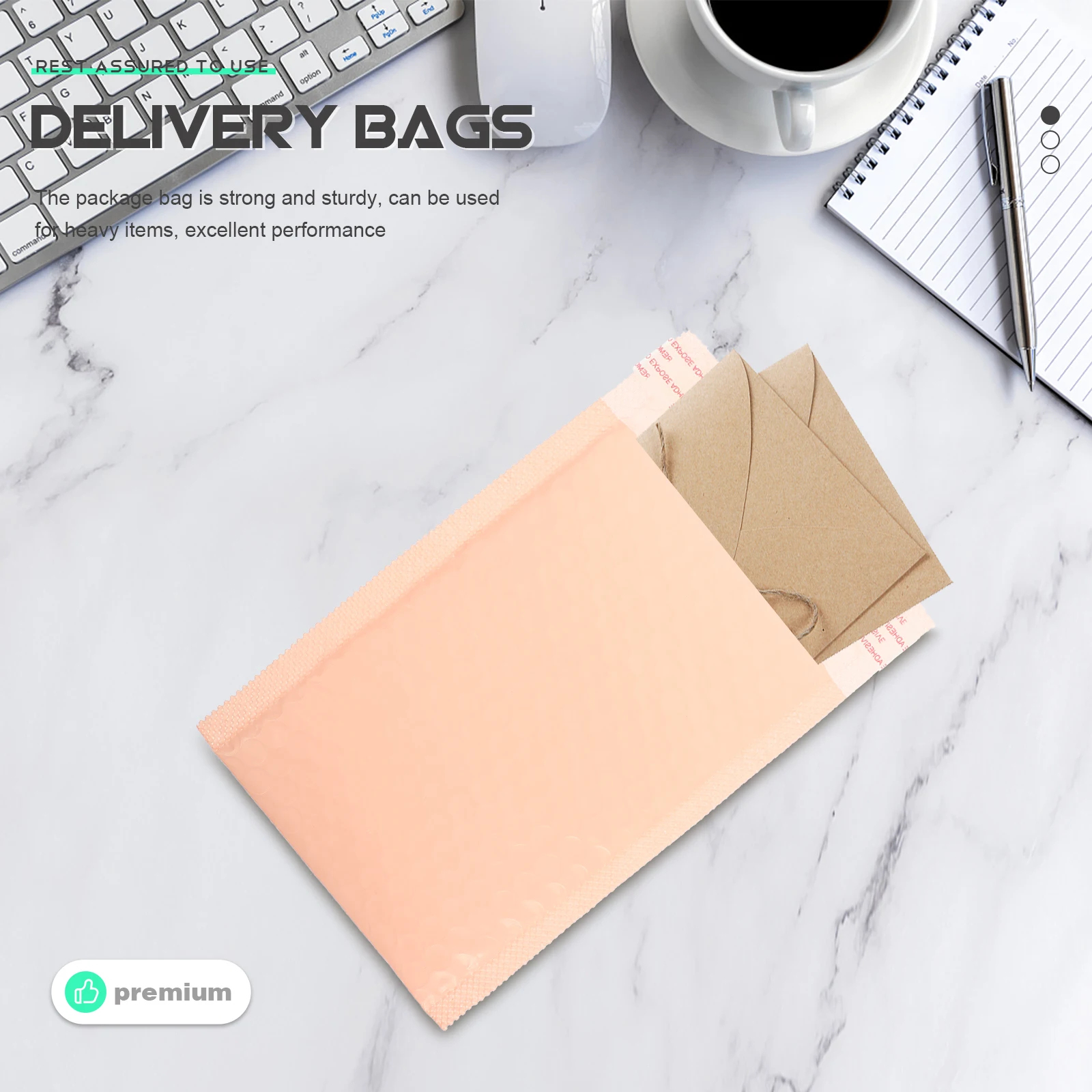

50 Pcs Small Bubble Mailers Waterproof Wear Resistant Packaging Bags for T Shirts Books Daily Items Strong Adhesive Portable