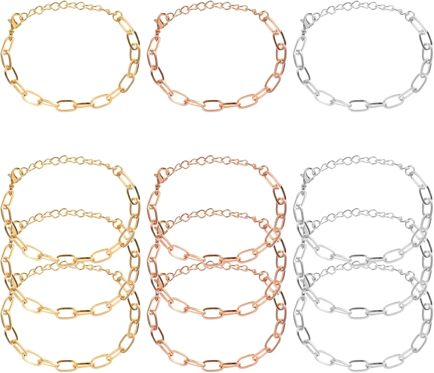 

Pcs Charm Bracelet Chain Charm Bracelet Making Kit Link Bracelet Chain