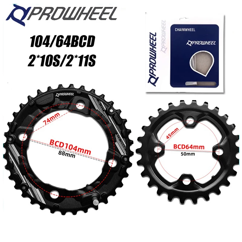 PROWHEEL 104/96 BCD 26/28/36/38T: La Mejor Rueda de Cadena para MTB con Sistema Triple/Double en AliExpress