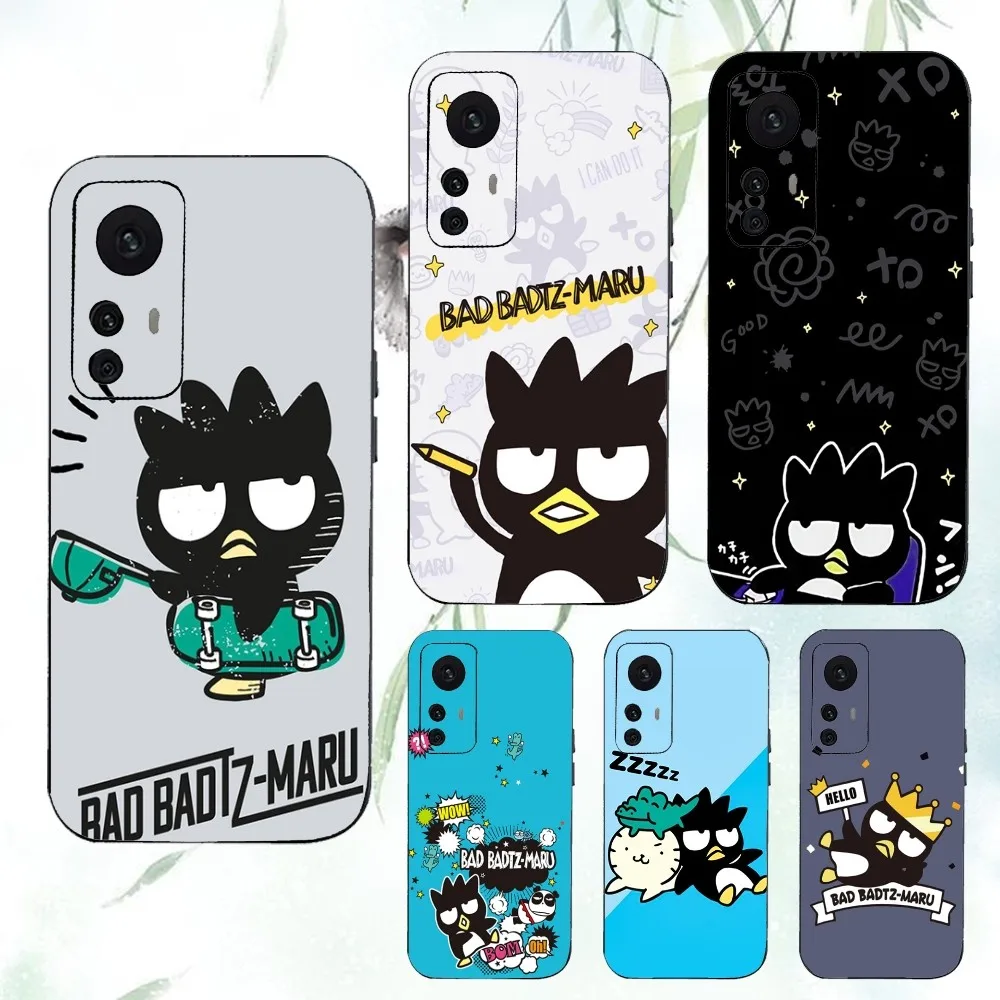 S-Sario Bad B-badtz Maru Phone Case For Xiaomi 11 Redmi Note 11 5G 8T 9A 9 10T Note8Pro Note9 12SUltra Black Case