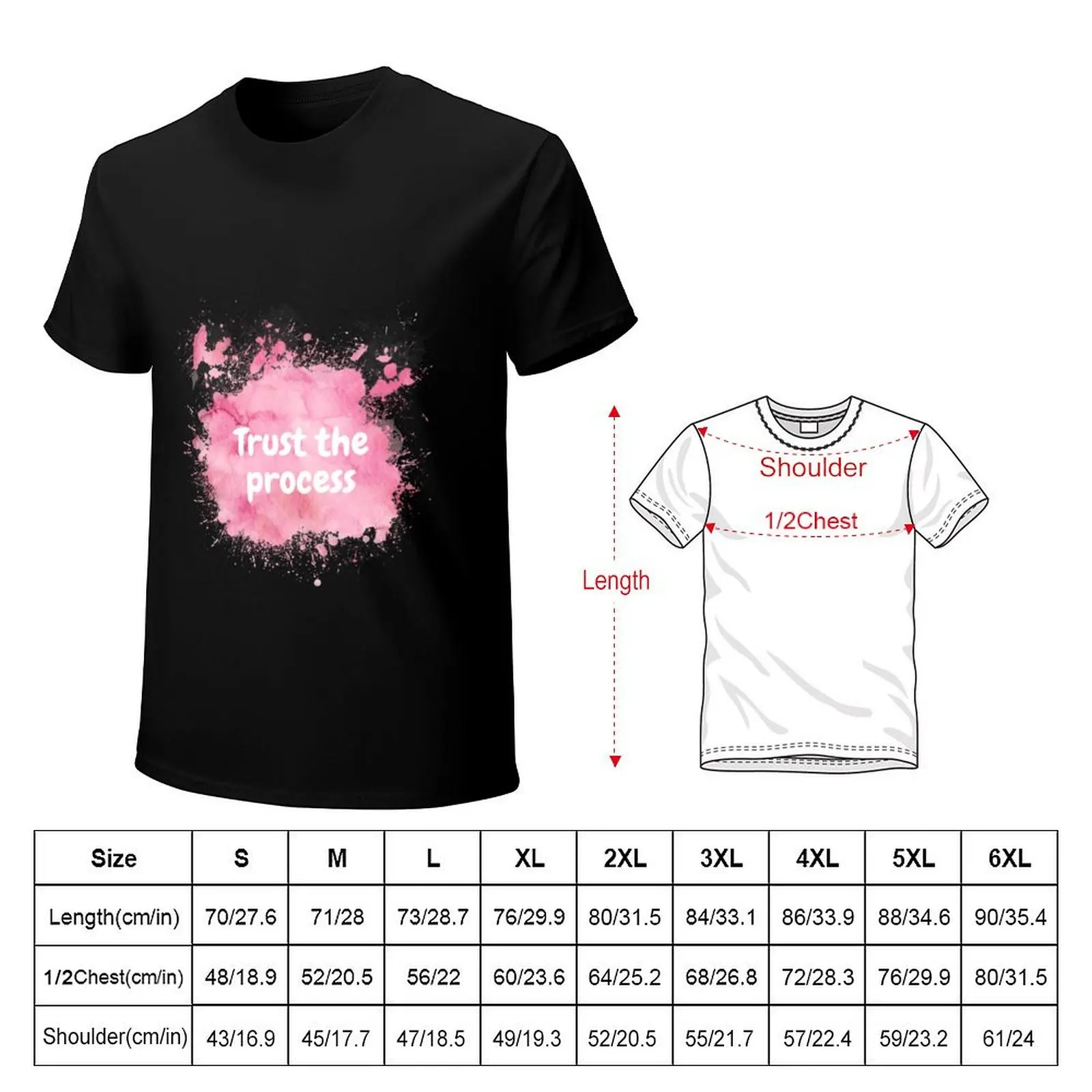 Trust the process quotes T-Shirt Casual Daily Wear Short Sleeve Top