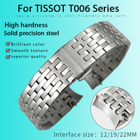 12mm 19mm 22mm 316L Stainless Steel Watchband Fit for Tissot 1853 T41 T006 Series Silver Rose Gold Men's Business Watch Strap
