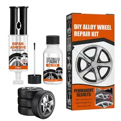 Wheel Rim Scratch Repair Kit Silver Wheel Rim Dent Remover Paint Wheel Rim Adhesive Wheel Rim care Accessories
