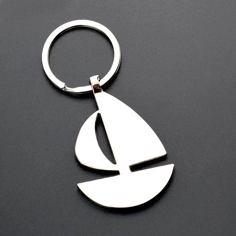 Fashion Keychain Ship Boat Sailboat Pendants Men Jewelry Car Key Chain Ring Holder Souvenir For Gift