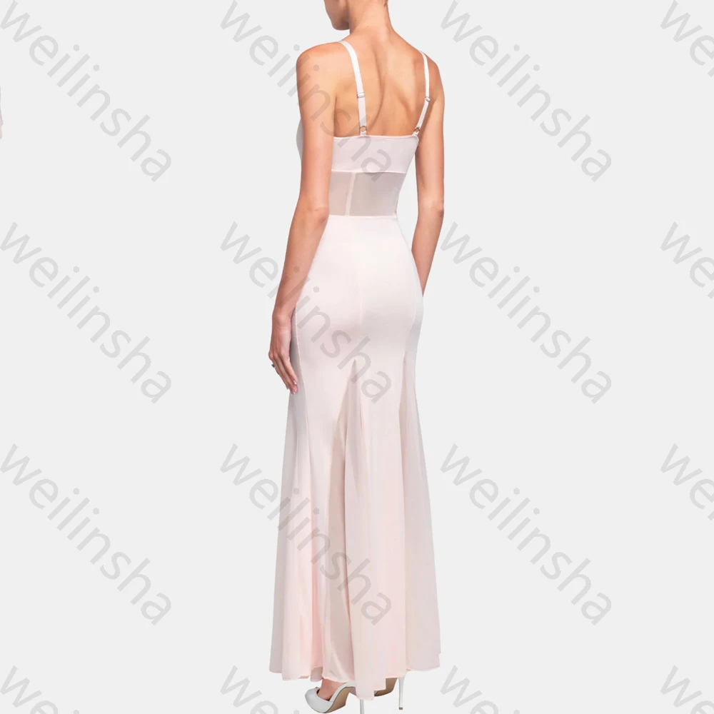 فساتين سهرة أنيقة بدون أكمام بحزام سباغيتي فستان مثير للمشاهير بدون ظهر فساتين حفلات رائعة عالية الجودة حسب الطلب